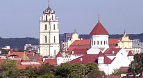 Blick vom Kirchturm auf Vilnius
