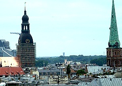 Blick auf Riga vom Hotel Albert