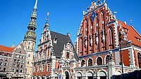Riga: alte Brgerhuser um den Markt